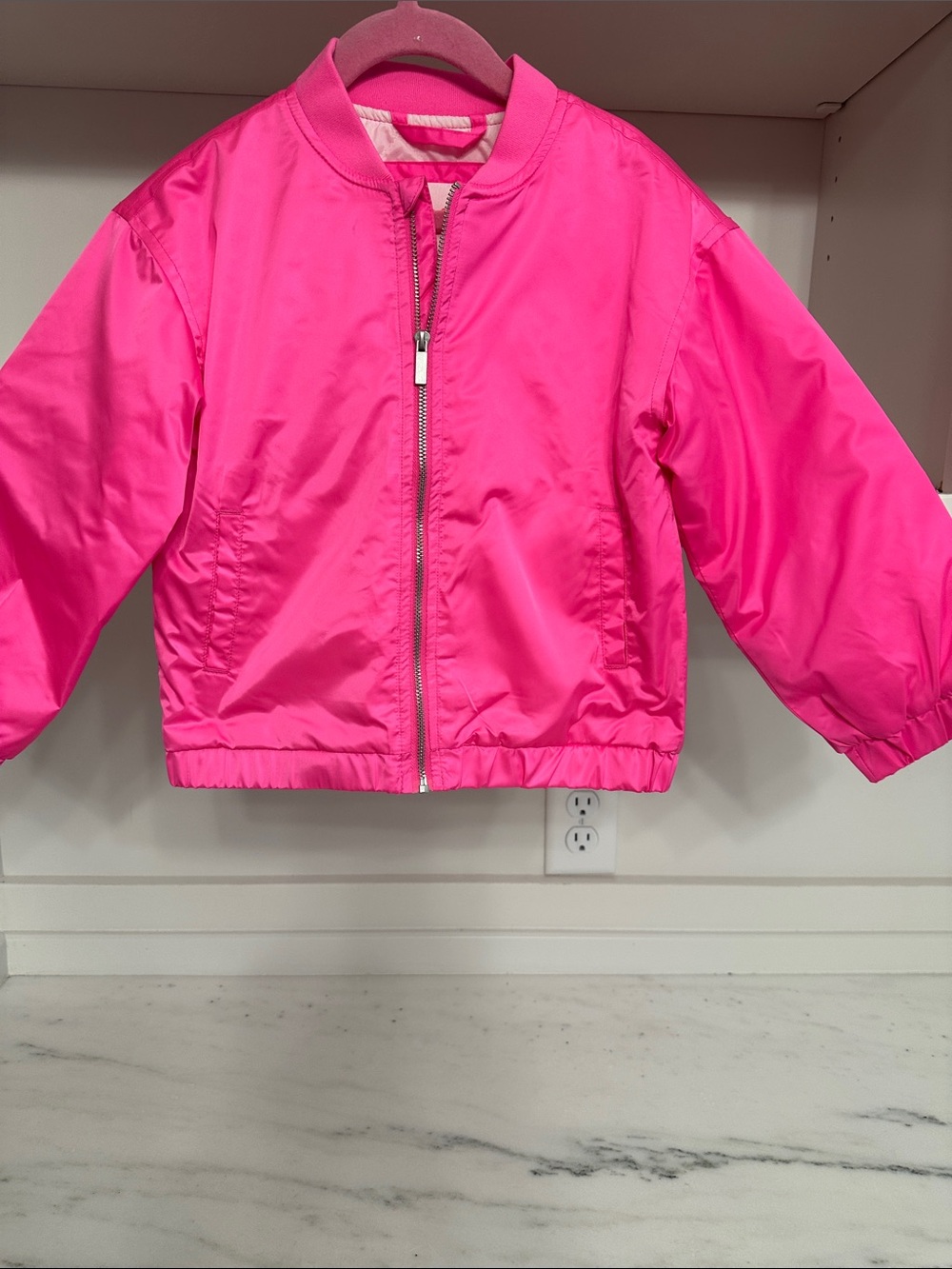 Cat and Jack size 4 Pink Bomber Jacket - Lightweight Zip Front. Like new